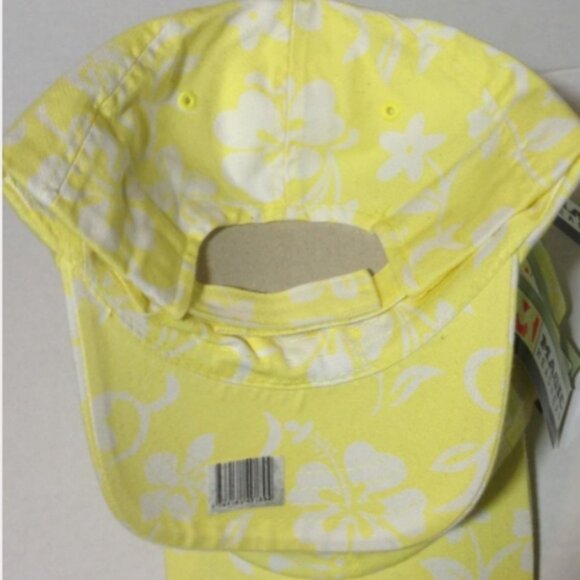 Floral Hat Hawaii style Lemony Yellow - Picture 3 of 3